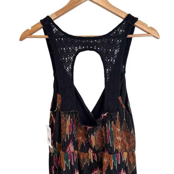 Free People All Wrapped Up Faux Wrap in Ikat Print Sleeveless Maxi Dress NWT - Picture 7 of 13